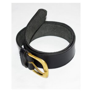 Cow Hide Leather Belt W/Pure Brass Buckles