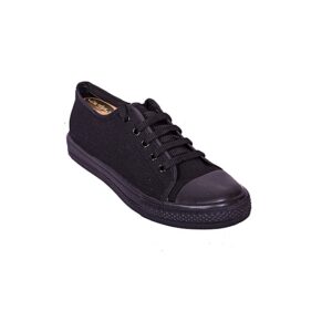 Generic Black Canvas Shoes With Rubber Sole