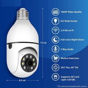 CCTV Bulb Camera WiFi 1080P Bulb Camera 360 Degree