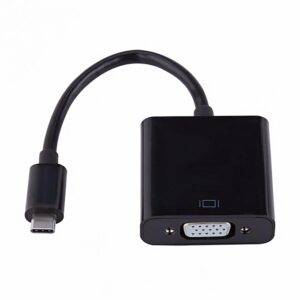 Type-C to VGA Adapter, USB-C (male) to VGA (female) Adapter 1080P Supported Cable Converter - Black LBQ