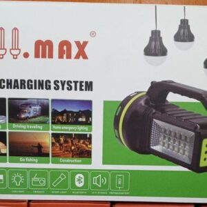 SOLAR CHARGING SYSTEM with three Bulbs and a TORCH