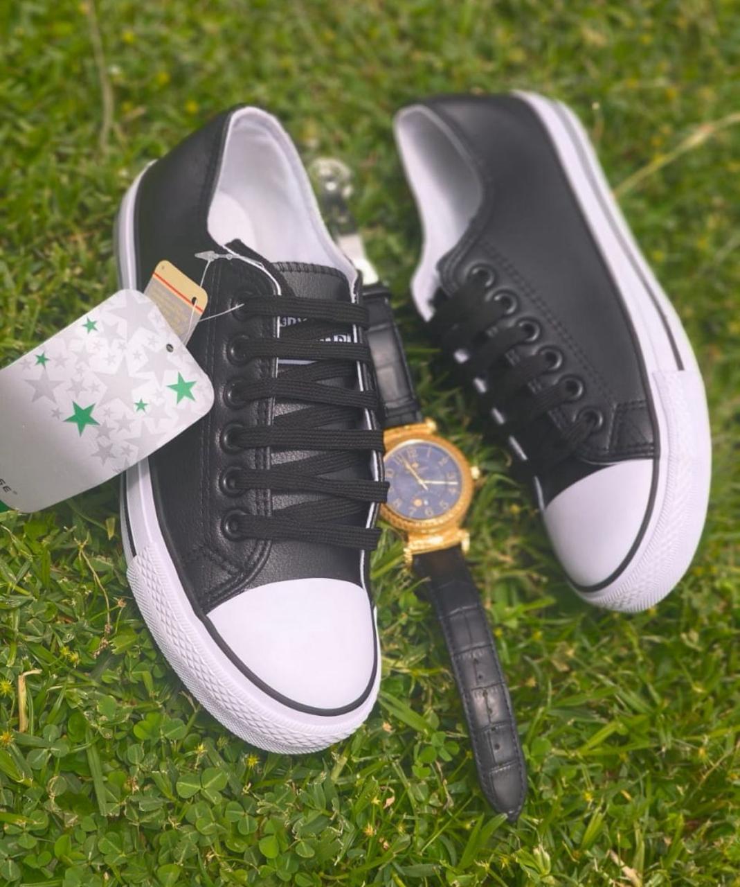 Leather Converse All Star Sneakers - Image 3